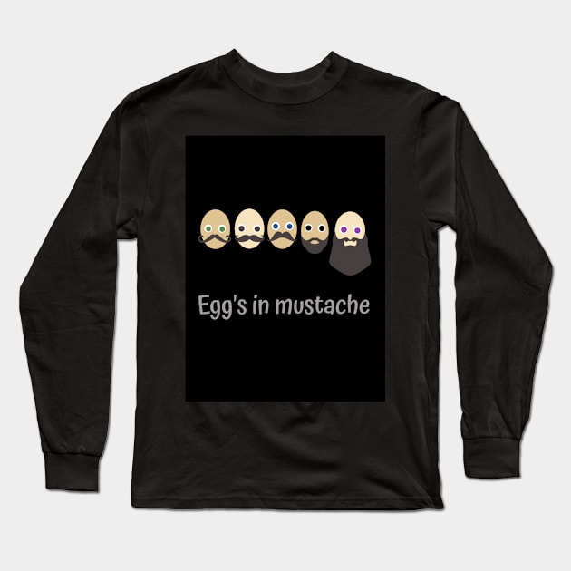 Egg's in mustache Long Sleeve T-Shirt by Prince